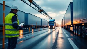 Maîtriser le contrôle des flux de camions grâce aux portiques de manutention