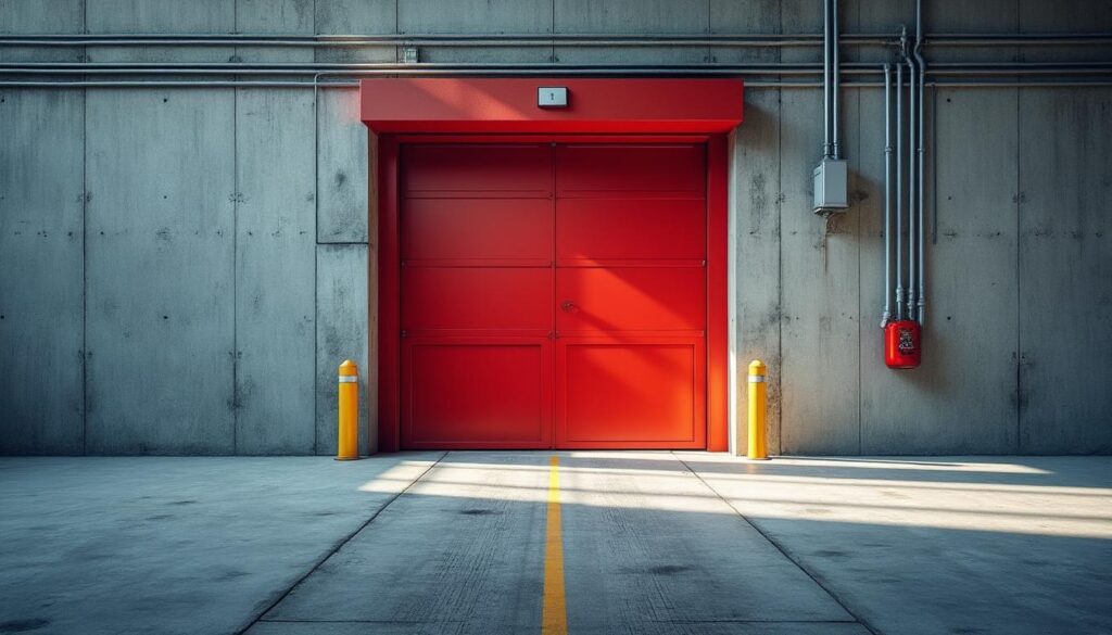 Que dit la réglementation sur l’accès aux issues d’incendie dans un bâtiment industriel ?