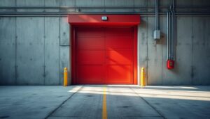 Que dit la réglementation sur l’accès aux issues d’incendie dans un bâtiment industriel ?